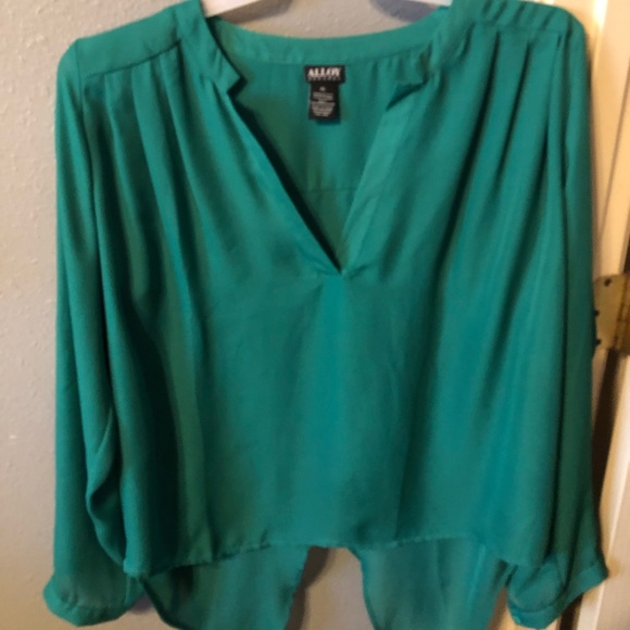 Green blouse sheer - Picture 1 of 3